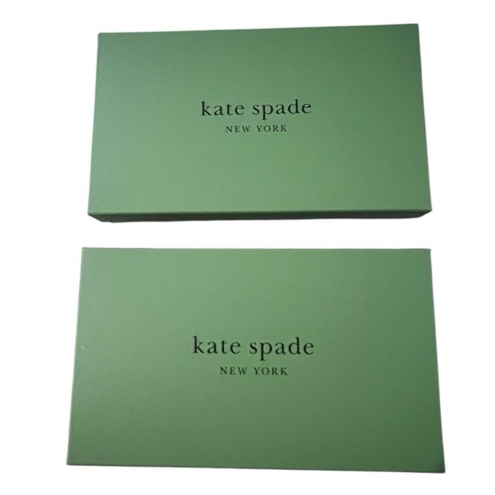 NEW - (2) Kate Spade Green and Black Gift Packages- EMPTY - 9 x 5 x 2